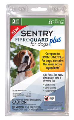 Fiproguard Plus Flea & Tick Squeeze On, 23-44 lb. Dogs, 3 pk.