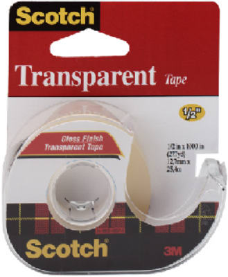 Transparent Tape, 1/2" x 450"