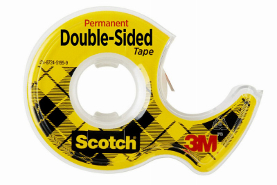 Double-Sided Tape, Permanent, 1/2" x 250"