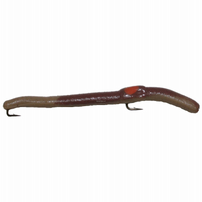 THE WORM 6REG-119 Worm Lure, Catfish, Pike, Walleye, 3-Hook, Natural Lure