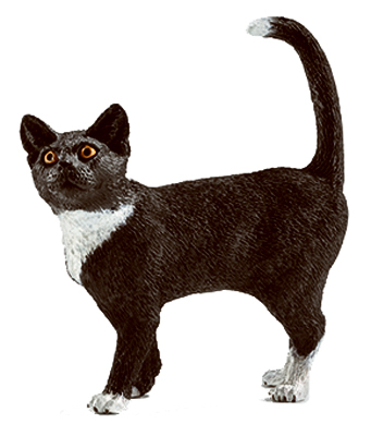 Schleich Black/Wht Standing Cat
