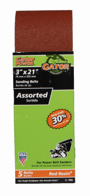 5PK 3x21 Assorted Sanding Belts