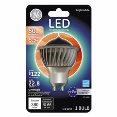 GE 5.5W GU10 LED Bulb