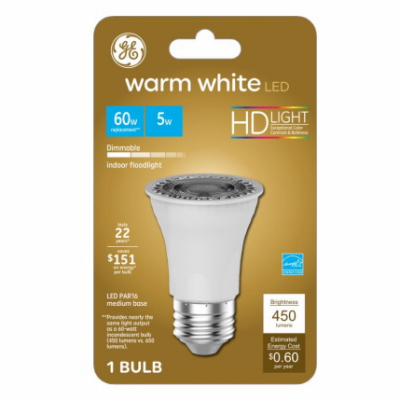 GE 5.5W White Par16 Bulb