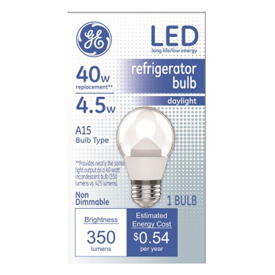 GE 40w Appliance 4.5w LED Bulb