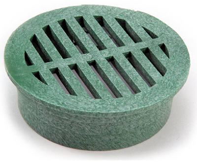 4" ROUND PLASTIC GRATE GREEN NDS