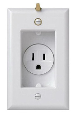 15A WHT Cloc Receptacle