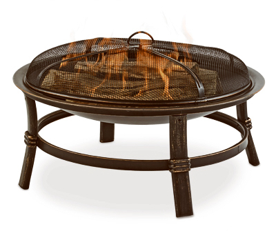 29" RND COPPER Fire Pit Wood