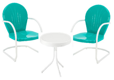 GRN/WHT Retr Bistro Set