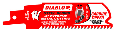 4" 8t Metal Recip Blade Diablo