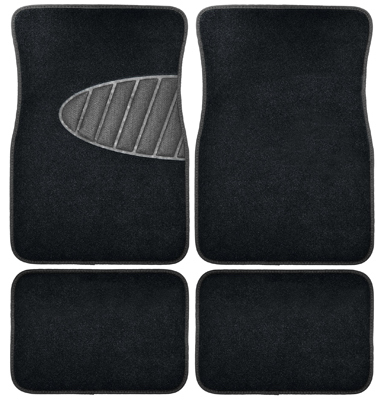 4PC BLK Carpet FLR Mat