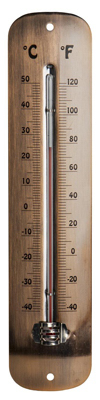 12" BRZ MTL Thermometer