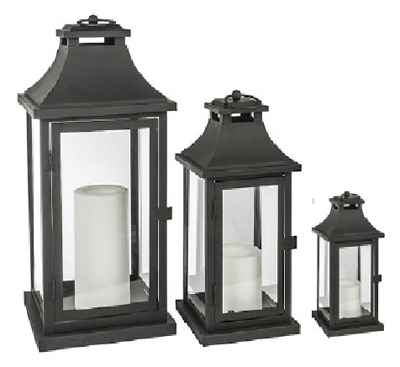 3PK BLK BO Lantern