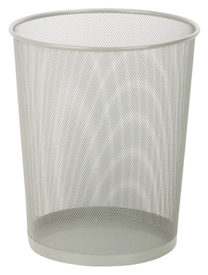 Honey-Can-Do TRS-02101 Waste Basket, 18 L Capacity, Metal, Silver, 11-1/2 in