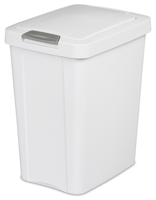 Sterilite TouchTop 10438004 Waste Basket, 7.5 gal Capacity, Rectangle,