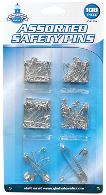 108PC Safety Pin Assorted