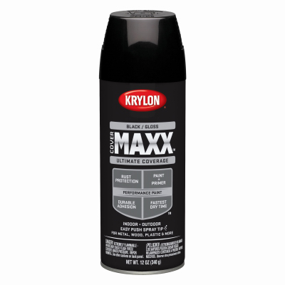 SPRAY 12OZ BLK GLS Paint