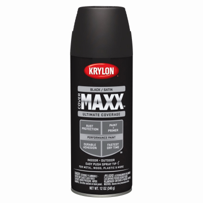 SPRAY 12OZ BLK Sat Paint
