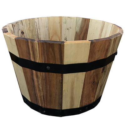 13x8.25 Round Barrel Planter