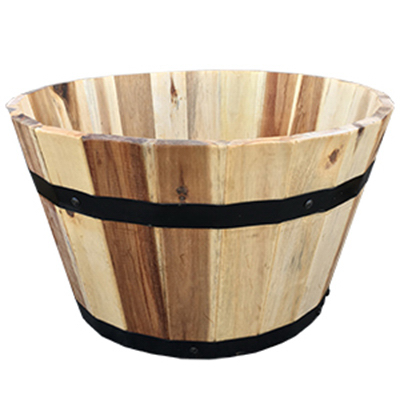 16x9.5 Round Barrel Planter