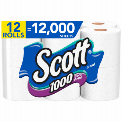 Scotts 10060 Toilet Tissue, 4.1 x 3.7 in Sheet, 1-Ply, Paper