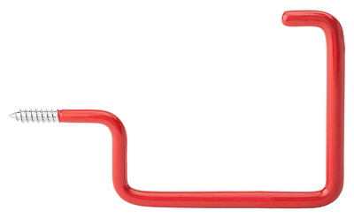 4-1/2" Red Square Screw Hook