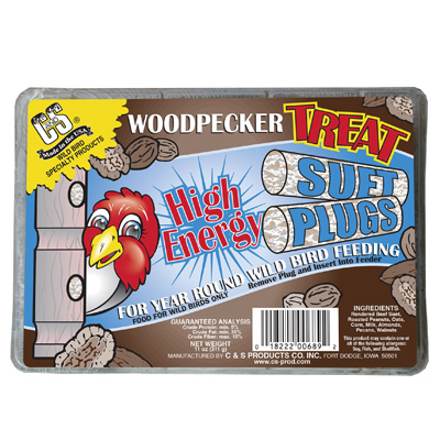 12OZ Woodpecker Suet Plugs