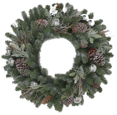 24" GREEN FROSTED WREATH