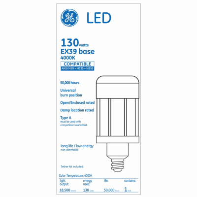 GE 165W HID LED Bulb