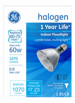 GE 60W L Neck FLD Bulb