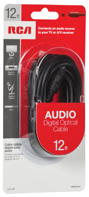 AUDIOVOX DV12R Digital Optical Audio Cable, 12 ft L