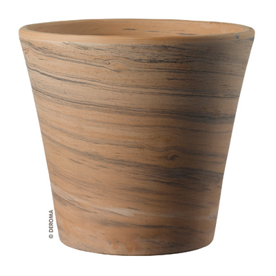 6.3" WHT 2Tone Cone Pot