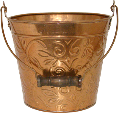 8" Copper Floral Planter