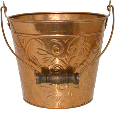 12" New Copper Floral Planter