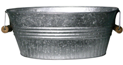 14" Galv Basin Planter