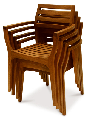 Danish Eucalyptus Stack Chair