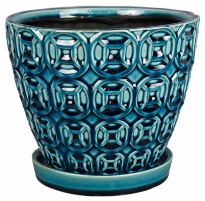 6" Blue Mayer Ceramic Planter
