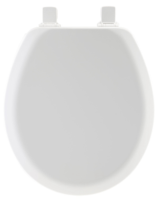 White Round Wood Toilet Seat