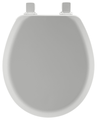 Silver Round Wood Toilet Seat