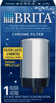 Chrome Faucet Mount Filter