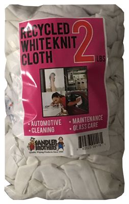 2LB WHT Recy Knit Cloth