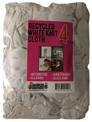 4LB WHT Recy Knit Cloth