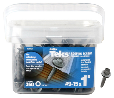 360PK #9x1" Roof Screws