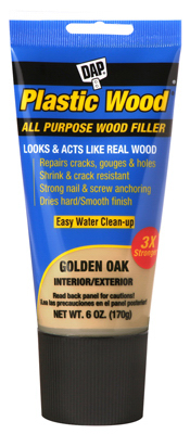 6OZ Golden Plastic Wood Filler
