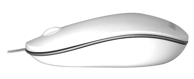 White Wired Mac Mouse