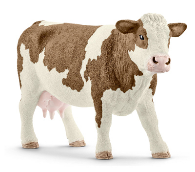 Schleich-S 13801 Figurine, 3 to 8 years, Simmental Cow, Plastic