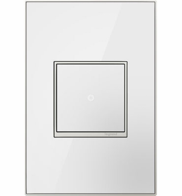 1G WHT Mirr Wall Plate