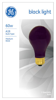 1pk 60w GE Black Light Bulb