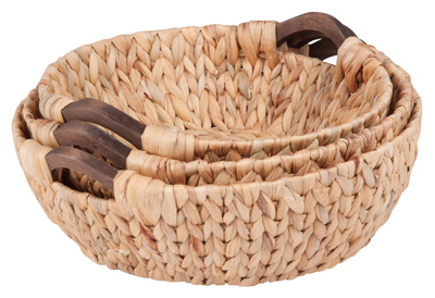 3PC BRN RND Basket