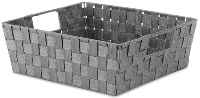 13x15x5 GRY Woven Tote